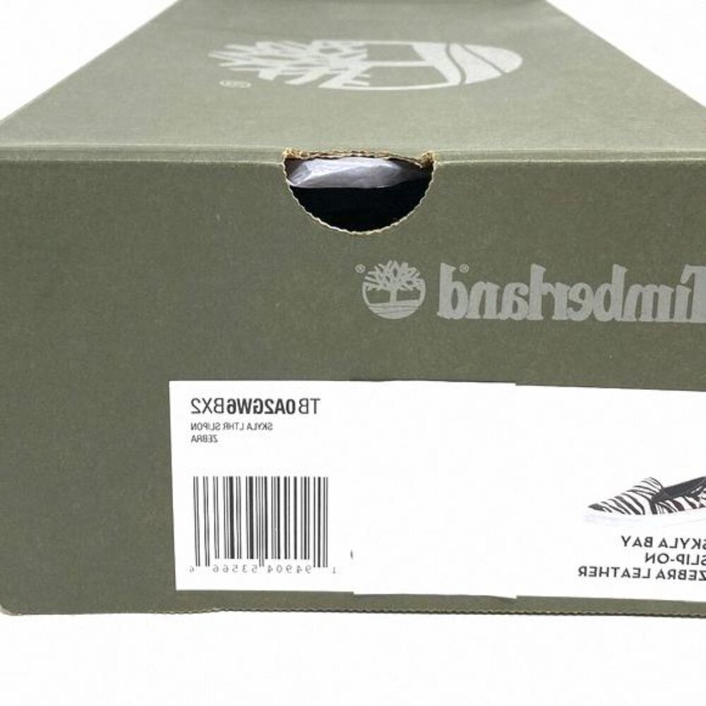 Timberland BX2 WOMEN SKYLA BAY SLIP ON ZEBRA LEATHER Black BX2 0A2GW6 TB White - Picture 11 of 11